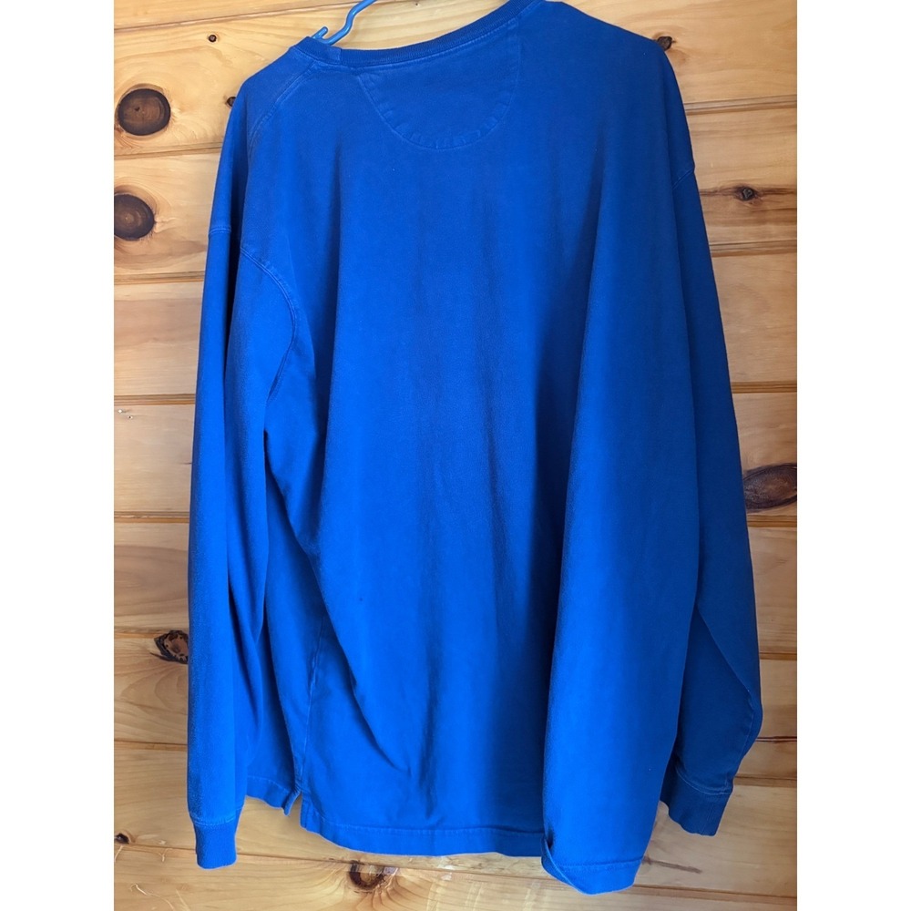 Duluth Trading Co Mens XL Blue Longtail T Relaxed Fit Long Sleeve Cotton Shirt